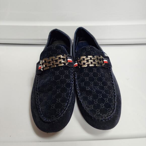 Navy Velour Size 45 Mens Loafer Slippers - Picture 5 of 9